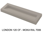 Plan vasque, bassin incliné grand taille 120 cm : L 130 à 201 x P 40 à 51 cm, finition lisse mate, 10 couleurs au choix, , résine Akrytan® teinté dans la masse, Livraison Offerte.